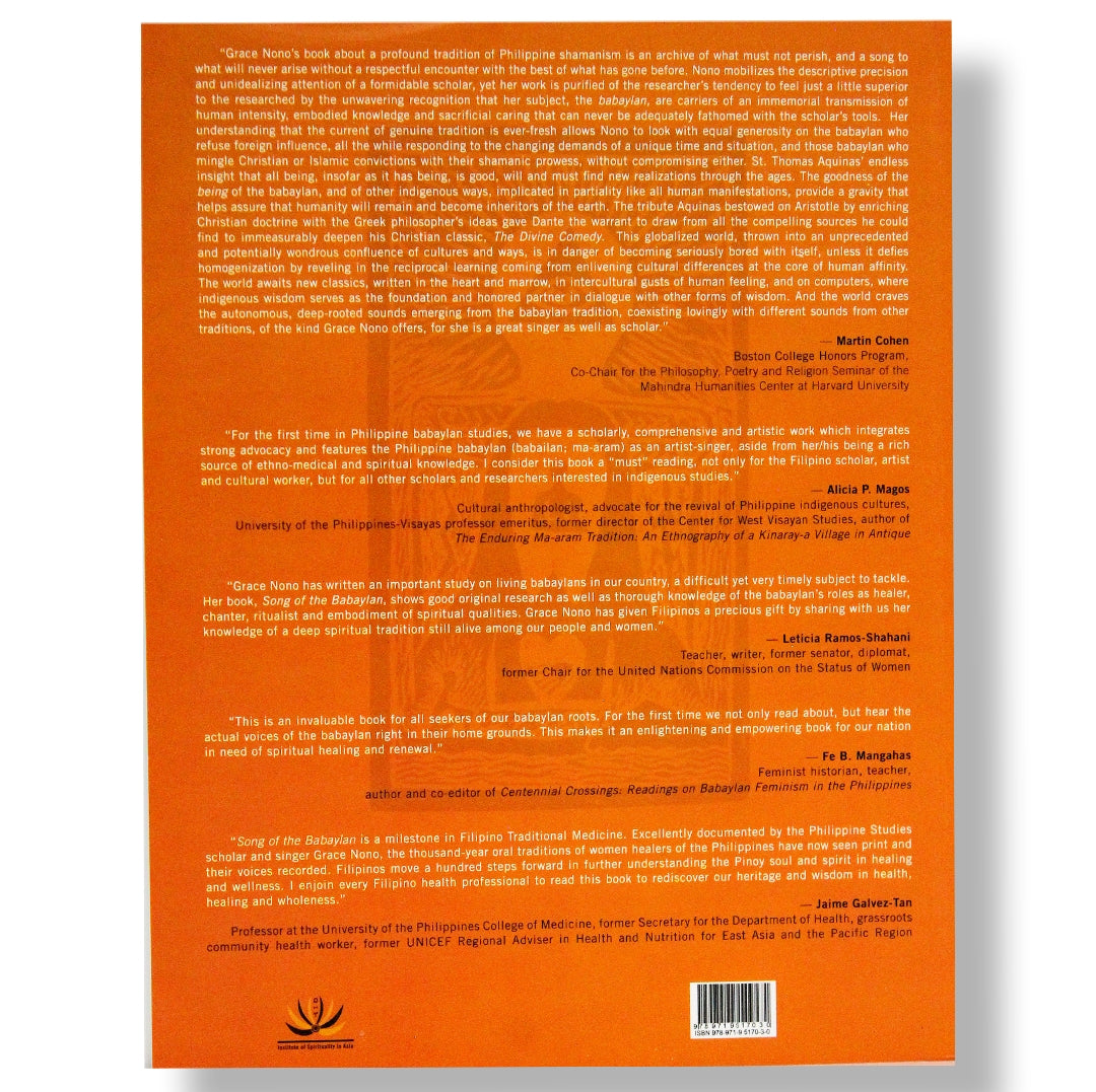 Song of the Babaylan: Living Voices, Medicines, Spiritualities of Philippine Ritualist-Oralist-Healers with CD by Grace Nono